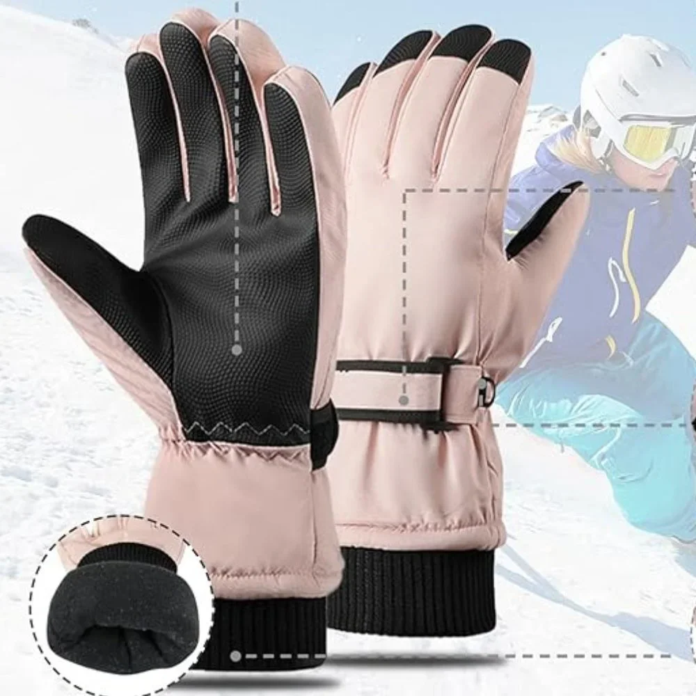 Women winter ski gloves